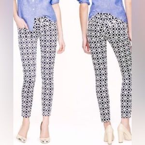 J. Crew Geometric Toothpick skinny ankle jeans size 27